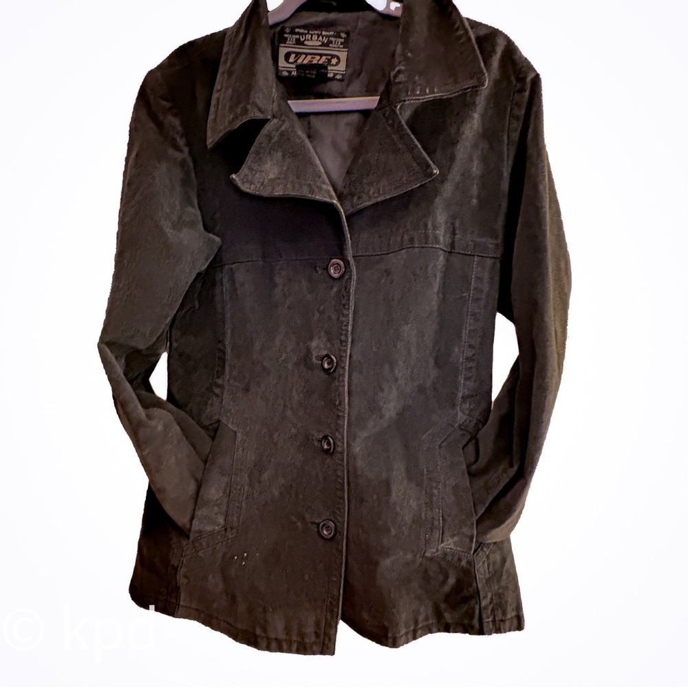 Urban Vibe Authentic Brand 100% Leather Jacket Women’s L Black 100% Vintage Y2K